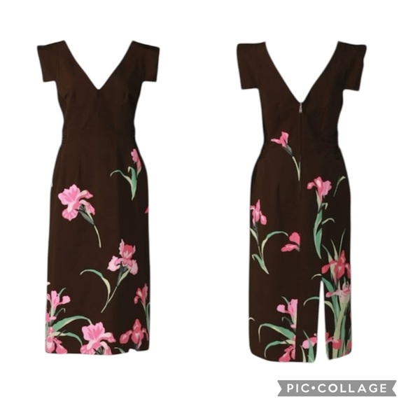 Louis Vuitton Spring 2011 Floral V neck dress 40 - Picture 1 of 13